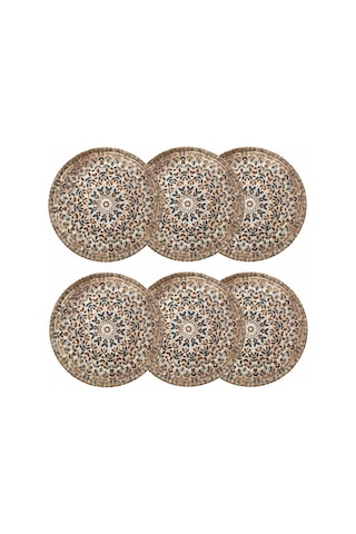 Mudo Home Ephesus Servis Tabağı Seti 6lı -26cm Çok Renkli