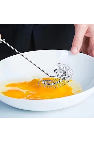 Solingen Paslanmaz Çelik Yumurta Çırpıcısı Yaylı Çırpıcı Metalik Gri