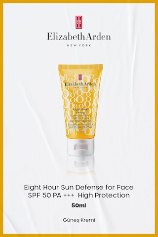 Elizabeth Arden Eight Hour Sun Defense Yüksek Koruyucu Yüz Güneş Kremi SPF 50 PA+++ 50 ML