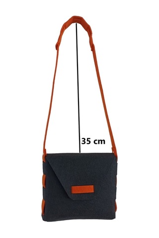 Kız Çocuk Omuz Çantası Keçe Sağlıklı Dikişsiz Etkinlik Günlük Çanta Siyah