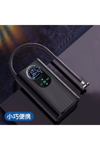 Xindoker Araç İçin Taşınabilir Kablosuz Elektrikli Lastik Hava Pompa - Güçlü Motor İle Hızlı Enflasyon - Siyah