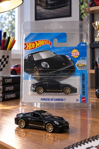 Hot Wheels Porsche 911 Carrera T Koruma Kabı Dahil Oyuncak Araba Çok Renkli