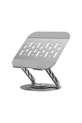 Lexroo Eh333 360 Derece Ayarlanabilir Metal Laptop Standı, Gri