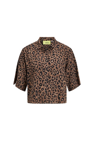 Jjxx Kadın Jxmıra Rahat Kesim Desenli Kısa Kollu Gömlek 12269567 Kahverengi Kahverengi