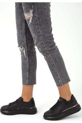 Tamer Tanca Kadın Vegan Siyah Sneakers & Spor Ayakkabı Siyah