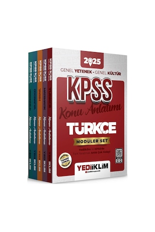 Yediiklim Yayınları 2025 Kpss Genel Yetenek Genel Kültür Konu Anlatımlı Modüler Set
