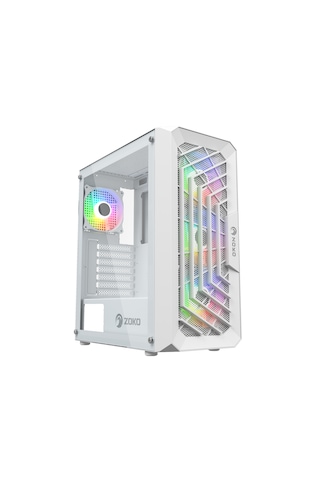 Zoko Chiko White 4x12 CM ARGB Fan Mesh Panel Temperli Cam Bilgisayar Kasası
