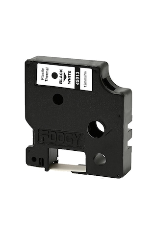 Foogy Dymo D1 Etiket Plastik Thermal Beyaz-Siyah