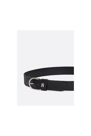 Tommy Hilfiger Th Monogram Yuvarlak Tokalı Siyah Kemer-6079 Black