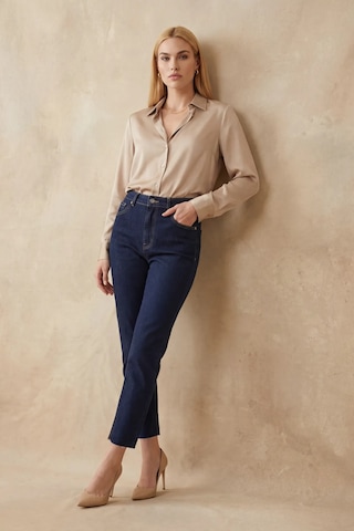 Hiccup My Fashıon Yüksek Bel Dar Kesim Skinny Kot Pantolon Lacivert 03