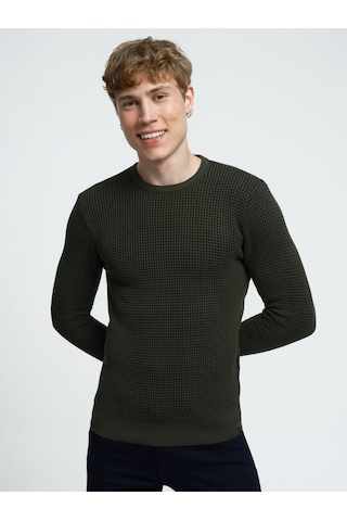 Regular Fit Erkek Kazak Haki