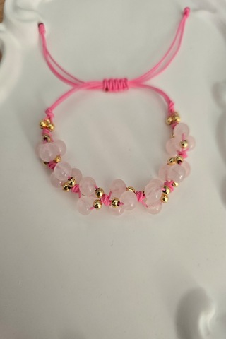 6 Mm Pembe Kuvars Doğaltaş Bileklik Açık Pembe