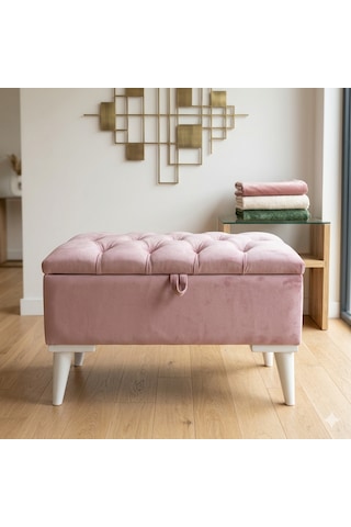 Sandıklı Puf Bench Ayakucu 65 35 Açık Pembe