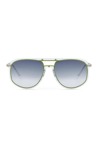 Hermossa Hm1714 C3 57 Unisex Geometrik Şeffaf Kemik Güneş Gözlüğü Şeffaf