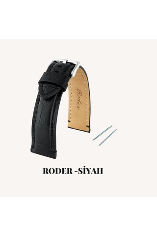 R4137s Roder Deri Kayış - Siyah - 22mm Şeffaf