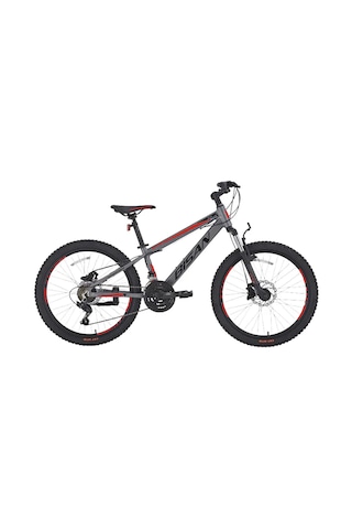 Bisan Cooper Çocuk Bisikleti 30 Cm Md 24 Jant 21 Vites Füme Kırmızı Füme - Kırmızı