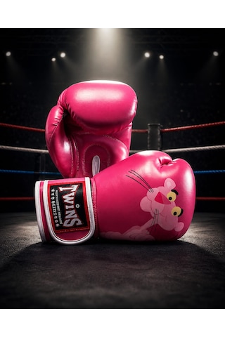 Profesyonel Görünümlü Çocuk Boks Eldiveni Pembe Pink Panther
