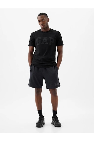 Gap 856659010 V-everyday Soft Basic Logo T Erkek Tişört Siyah
