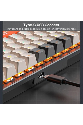 İmıce Gk-690 Type-c Kablosuz Mekanik Klavye Kırmızı