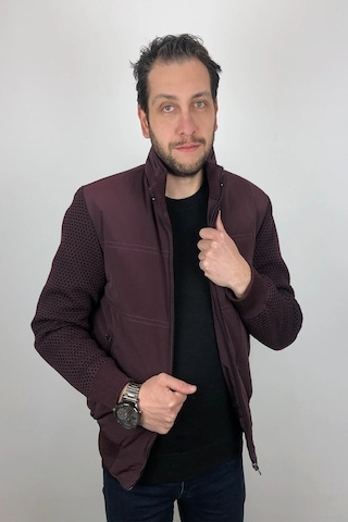 Marco Muratti Dmctekstil Erkek Mrc-637-001 Hakim Yaka Spor Kesim Normal Kalıp Kolları Çelik Örgü Kışlık Mont Bordo