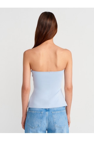 Dilvin 31860 Straplez Top-açık Mavi Açık Mavi
