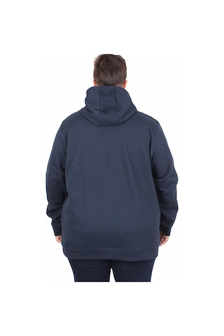 Moc Grande Mocgrande Büyük Beden Kapüşonlu Sweat Double Face Winter 25700 Lacıvert Lacivert