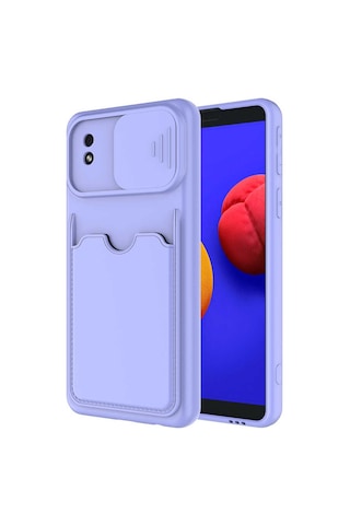 Zore Galaxy Uyumlu A01 Core Kılıf Msra Kartix Kapak - Lila Lila