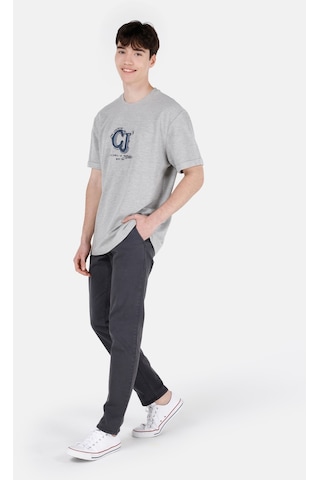 Colin's Colins Normal Kesim Bisiklet Yaka Baskılı Gri Erkek Kısa Kol Tişört Cl1071732 Cl1071732 Q1.v1 Mga Gri Melanj