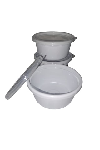 Tick Tock Hava Sızdırmaz Saklama Kabı Beyaz 3'lü Set 3 x 250 ML Beyaz