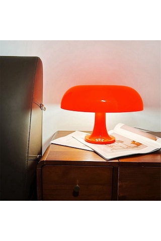 Yatak Odası Başucu Oturma Odası B İçin Led Mantar Masa Lambası Turuncu