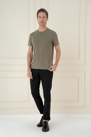 Efor Comfort Fit Bisiklet Yaka Modal Kısa Kol Casual Haki Tişört Ts 895 Haki