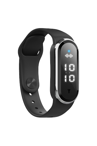 Symbee Siyah Ultrasonik Uyku/ Bahçe/ İç Mekan Modlu Uçucu Kovucu Bileklik - Saat Ve Adım Sayımı Özellikli, Çocuk & Yetişkin İçin Dış Mekan Koruyucu