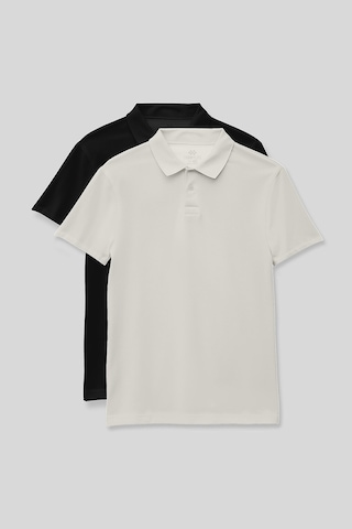 TOMMYLIFE Standart Fit Basic Polo Yaka 2li Paket Siyah-ekru Unisex Çocuk T-shirt - 11330 Siyah - Beyaz