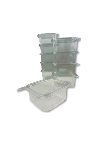 100 Adet Plastik Sızdırmaz Kap 500 Gr Cc Kullan At Tek Kullanımlık Plastik Kapaklı Kase