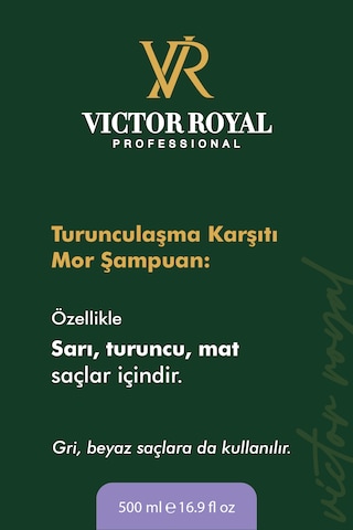 Victor Royal Turunculaşma Karşıtı Mor Şampuan 500 Ml Boyalı