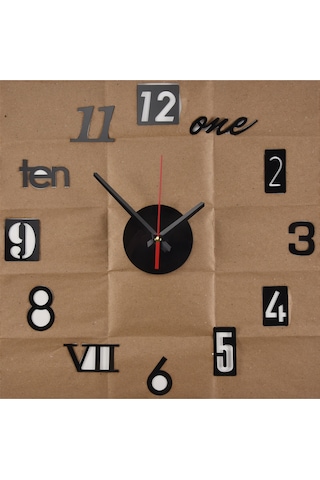 Gatherco Kendin Yap Duvar Saati - Modern 3d Aynalı Duvar Saati Dekoru, Roma Rakamlı Saat - Duvar Sticker Saati Ev Odası Dekoru Siyah Diğer