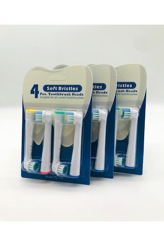 Hannah Şarjlı veya Pilli Diş Fırçası Başlığı 12'li