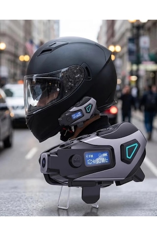 Motosiklet Kask Bluetooth Kulaklık Uzun Pil Ömrü Kamera Ve Sesli Komut Destekli 12338422