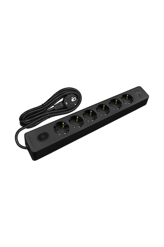 Seldur Kablolu Usb/type-c 6'lı 2 Metre Siyah Grup Priz 2 M