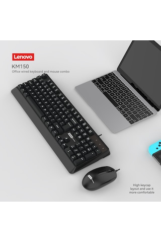 Km150 Kablolu Klavye Mouse Set Q Türkçe Siyah 870042256 Optik
