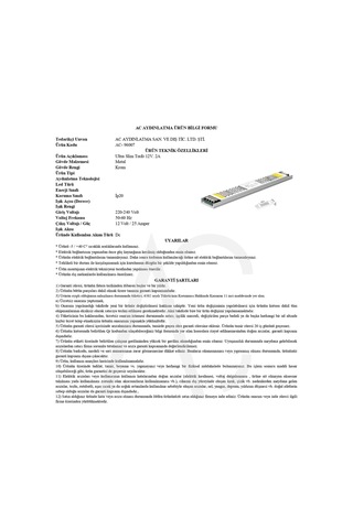 25a Ultra Slim Led Trafo