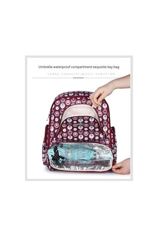 Çok Fonksiyonlu Büyük Kapasiteli Sırt Çantası Anne Çantası Gebelik İçin Sırt Çantası - Mavi