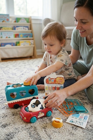 Ogi Mogi Toys Ses Kontrollü Köpek, Araba Ve Atıştırma Arabası Seti