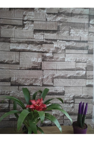 70x38cm 1 Adet Silinebilir Yapışkanlı 3d Tuğla Tv Ünite Arkası Duvar Kağıdı Paneli Nw116