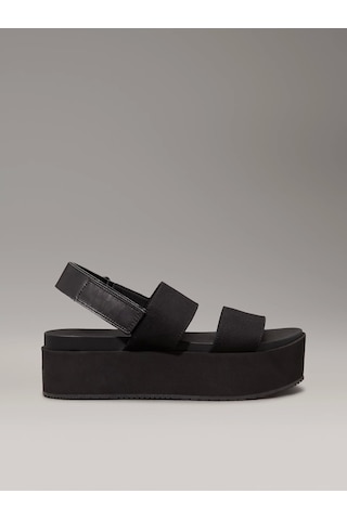 Calvin Klein Flatform Sandal Slıng In Siyah