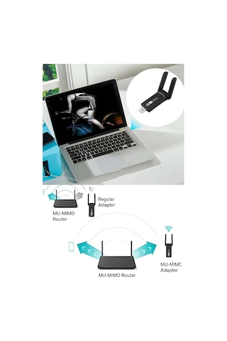 Dual Band Ac1200 Usb 3.0 Adaptör Kablosuz Wifi Yükseltici Çok Renkli