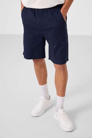 Tommylife Lacivert Standart Fit Dokuma Hafif Esnek Chino Erkek Şort - 81293 Lacivert