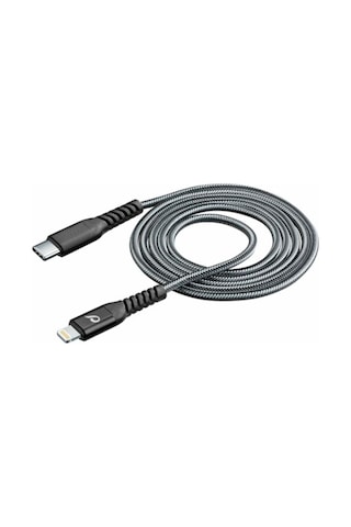 Cellularline Tetra Force Kablo Usb-C - Apple Uyumlu iOS Lightning 120 Cm-Siy