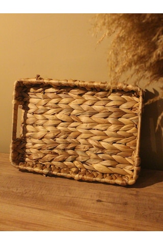 Hasır Su Sümbülü Dikdörtgen Tepsi Küçük Boy Diğer