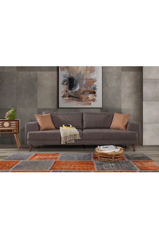 Nobis Yataklı Kanepe Keten Kahve